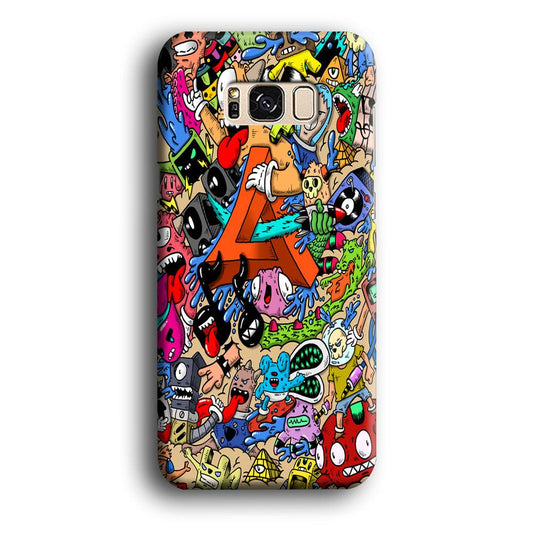 Doodle Art Unique Monsters Samsung Galaxy S8 Case-Plastic / Full Wrap (3D Case)-Xtracase