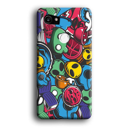 Doodle 001 Google Pixel 2 XL 3D Case-Xtracase