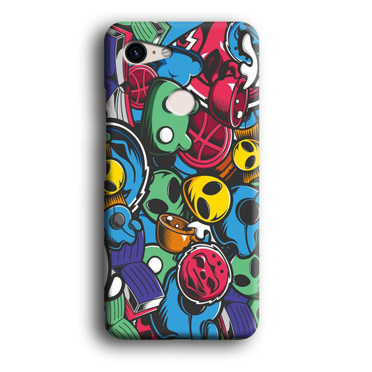 Doodle 001 Google Pixel 3 3D Case-Xtracase