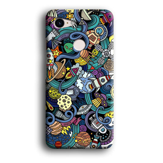 Doodle 002 Google Pixel 3 XL 3D Case-Xtracase