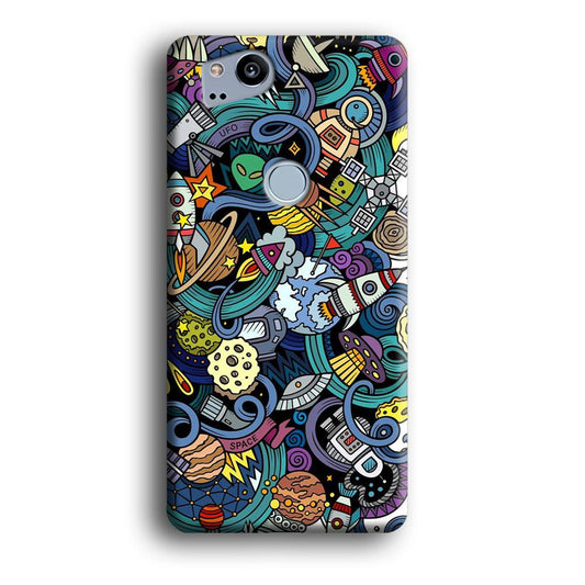 Doodle 002 Google Pixel 2 3D Case-Xtracase