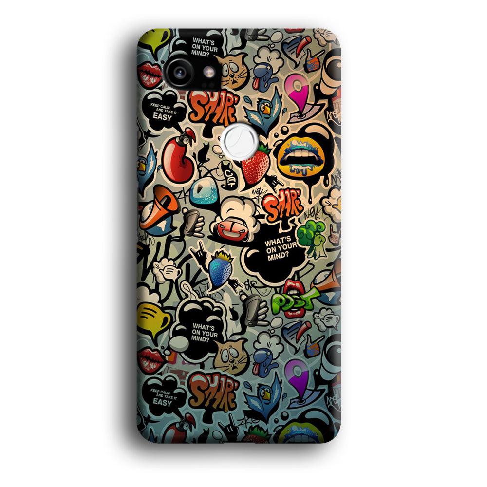 Doodle 004 Google Pixel 2 XL 3D Case-Xtracase