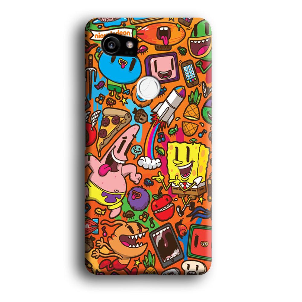 Doodle Art 005 Google Pixel 2 XL 3D Case-Xtracase