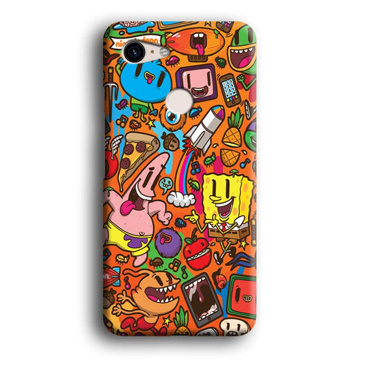 Doodle Art 005 Google Pixel 3 XL 3D Case-Xtracase