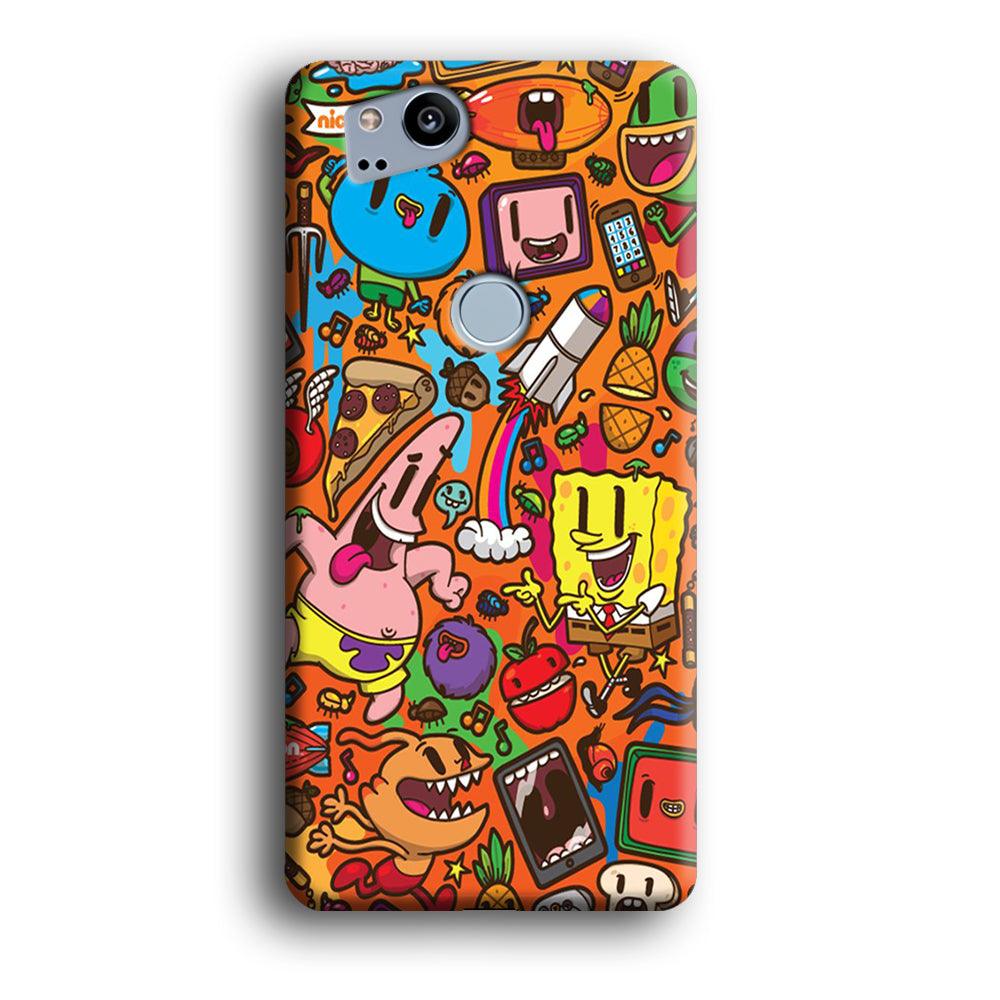 Doodle Art 005 Google Pixel 2 3D Case-Xtracase