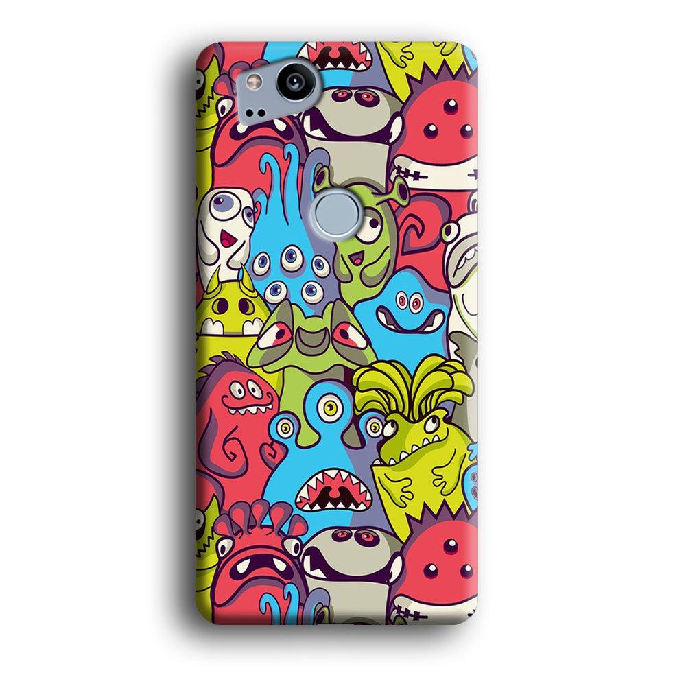 Doodle Art 006 Google Pixel 2 3D Case-Xtracase