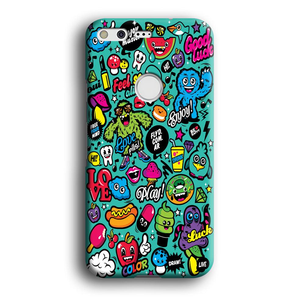 Doodle Art 007 Google Pixel XL 3D Case-Xtracase
