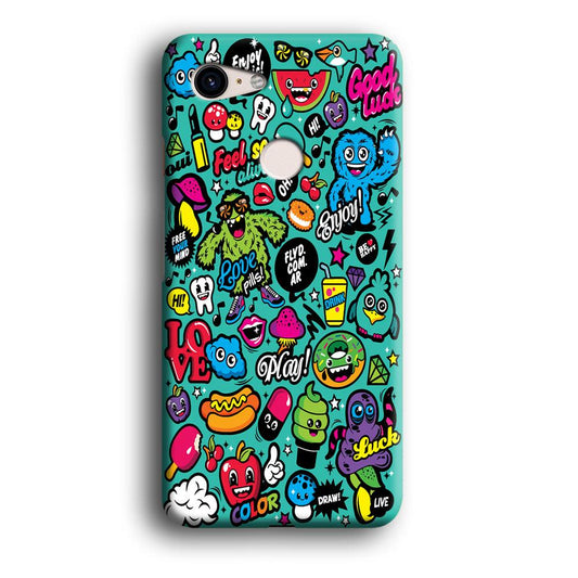 Doodle Art 007 Google Pixel 3 3D Case-Xtracase