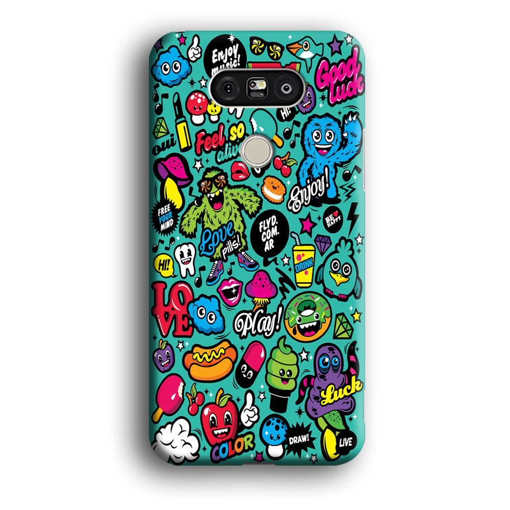 Doodle Art 007 LG G5 3D Case-Xtracase