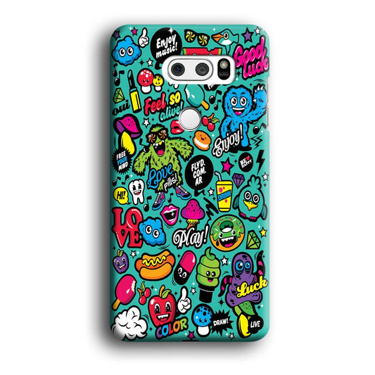 Doodle Art 007 LG V30 3D Case-Xtracase