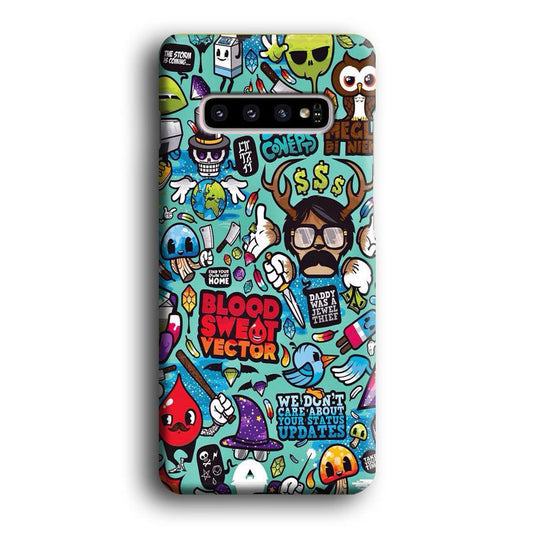 Doodle Art 013 Samsung Galaxy S10 Plus 3D Case-Xtracase