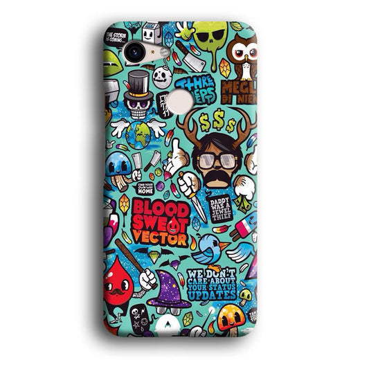 Doodle Art 013 Google Pixel 3 XL 3D Case-Xtracase