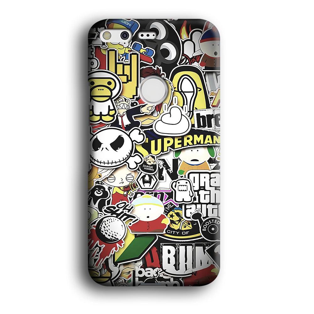 Doodle Art 014 Google Pixel XL 3D Case-Xtracase