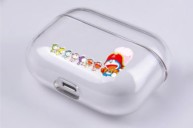 Doraemon and Friends Hard Plastic Protective Clear Case Cover For Apple Airpod Pro