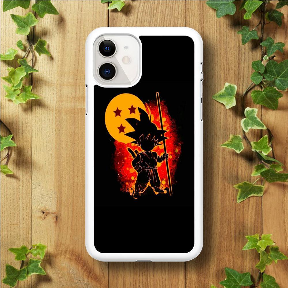 Dragon Ball - Goku 0012 iPhone 11 Case-Rubber / White (2D Case)-Xtracase