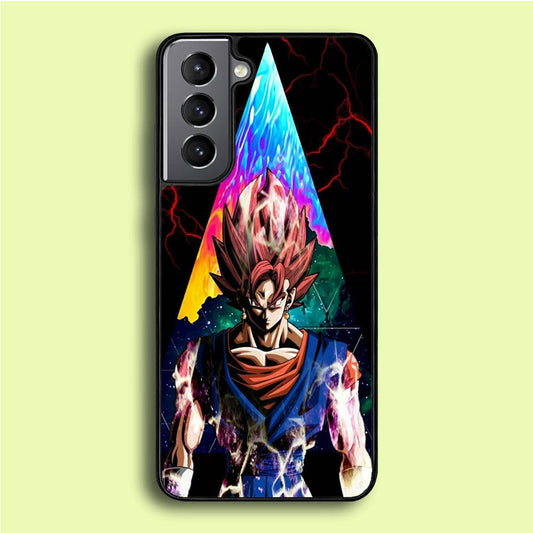 Dragon Ball - Goku 004 Samsung Galaxy S21 Case-Rubber / White (2D Case)-Xtracase