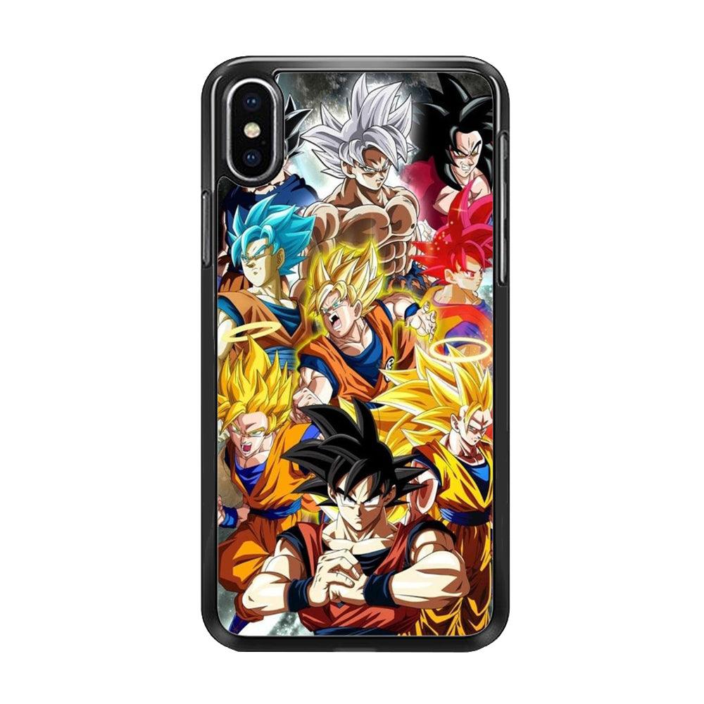 Dragon Ball - Goku 006 iPhone X Case-Rubber / Black (2D Case)-Xtracase