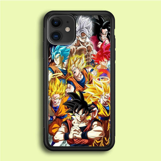 Dragon Ball - Goku 006 iPhone 12 Case-Rubber / Black (2D Case)-Xtracase