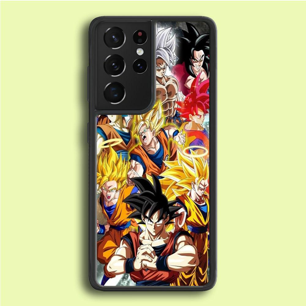 Dragon Ball - Goku 006 Samsung Galaxy S21 Ultra Case-Rubber / White (2D Case)-Xtracase