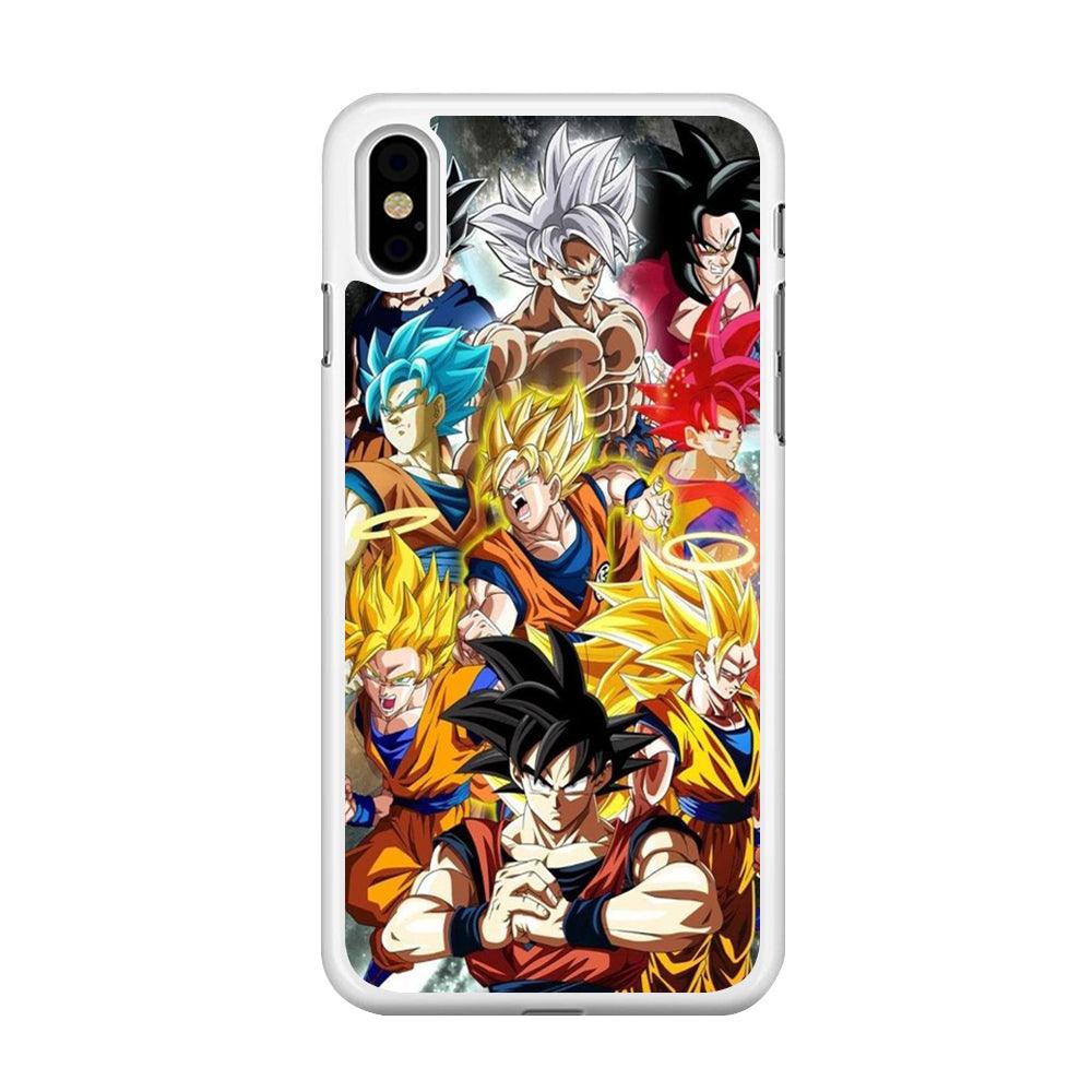 Dragon Ball - Goku 006 iPhone X Case-Rubber / White (2D Case)-Xtracase