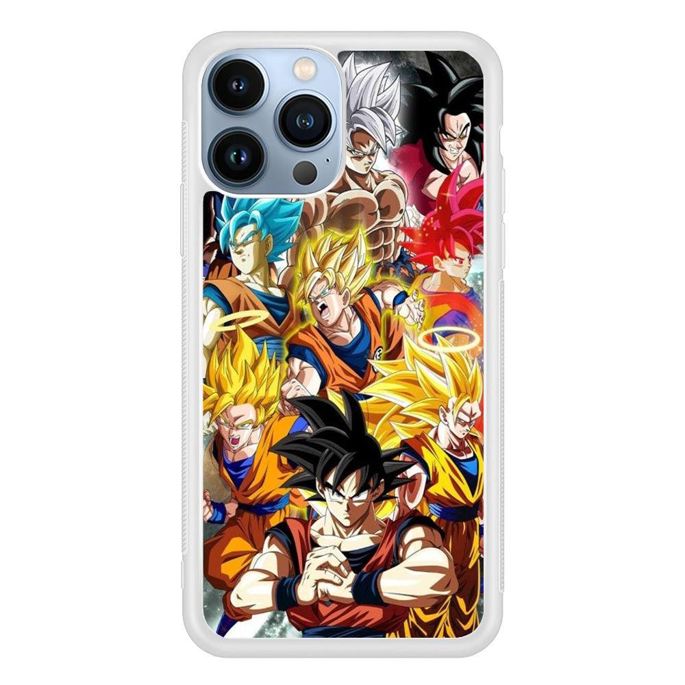 Dragon Ball - Goku 006 iPhone 13 Pro Case-Rubber / White (2D Case)-Xtracase