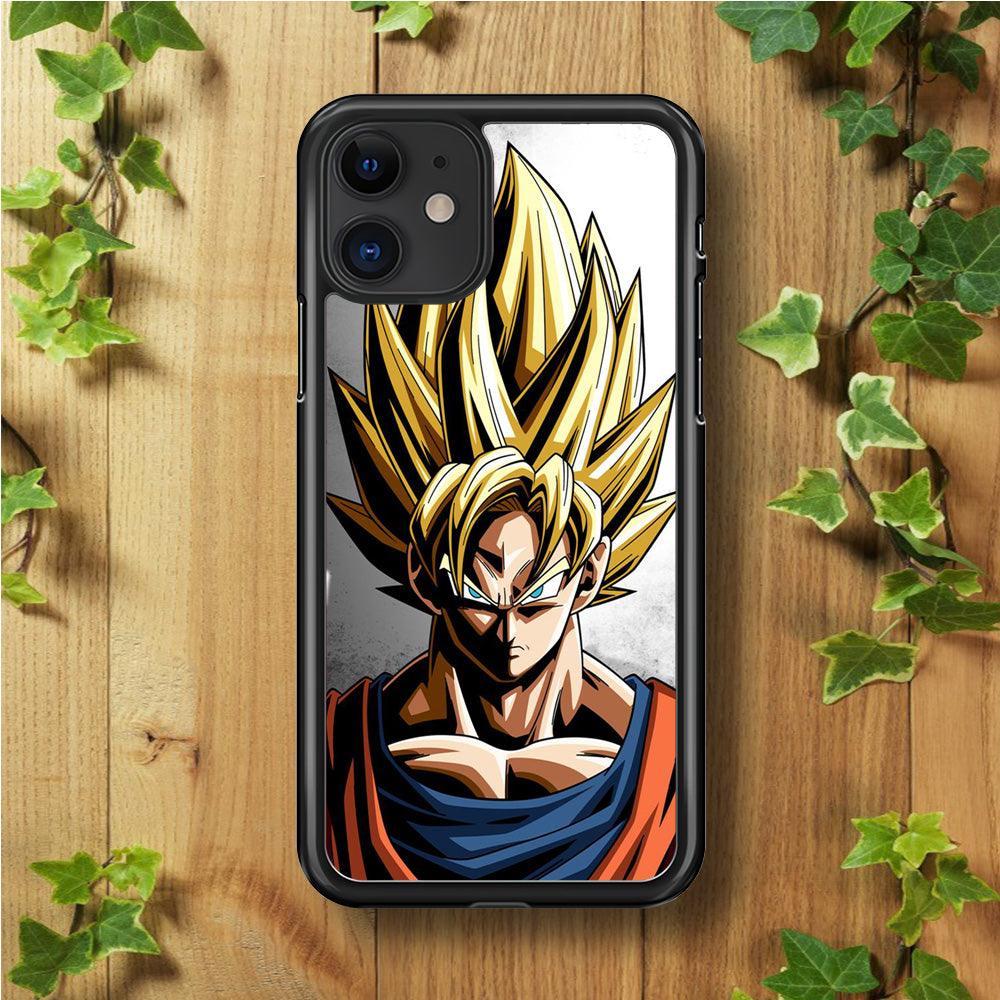 Dragon Ball - Goku 014 iPhone 11 Case-Rubber / Black (2D Case)-Xtracase