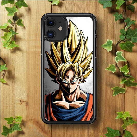 Dragon Ball - Goku 014 iPhone 11 Case-Rubber / Black (2D Case)-Xtracase