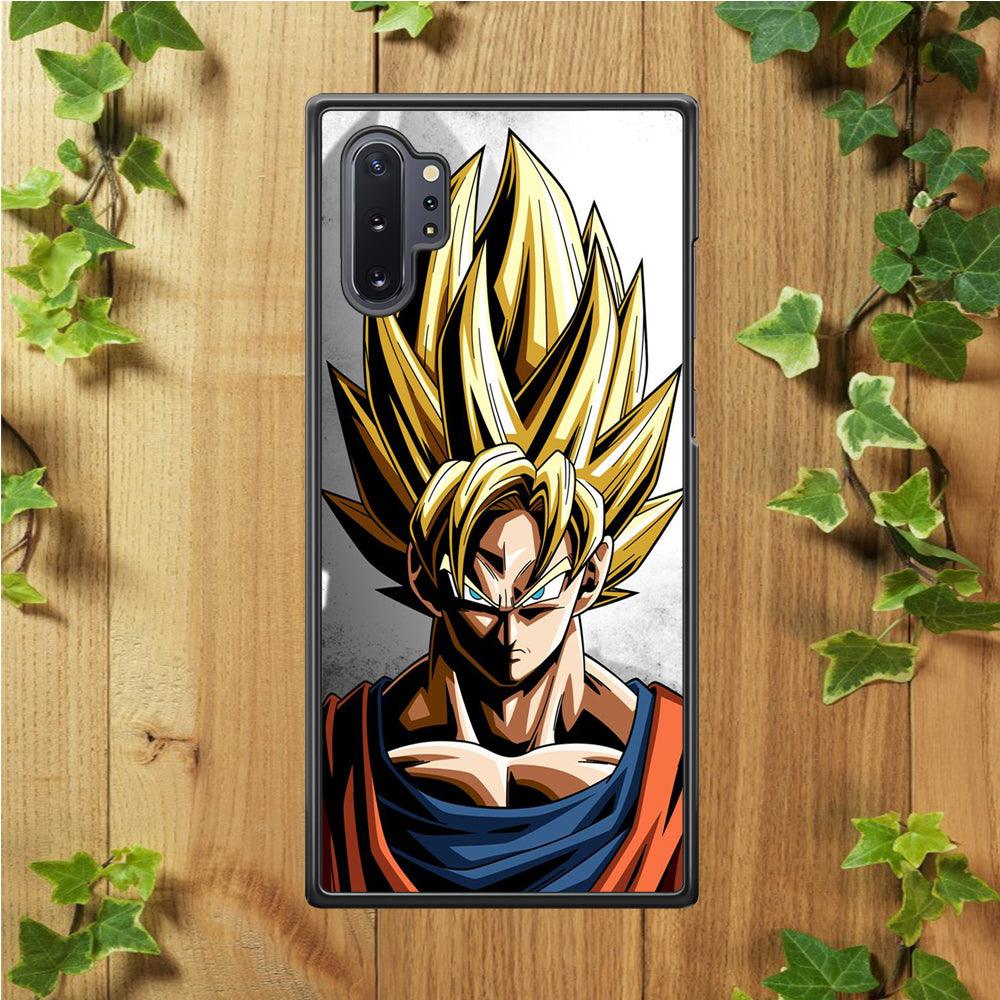Dragon Ball - Goku 014 Samsung Galaxy Note 10 Plus Case-Rubber / White (2D Case)-Xtracase