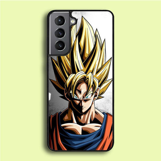Dragon Ball - Goku 014 Samsung Galaxy S21 Case-Rubber / Black (2D Case)-Xtracase