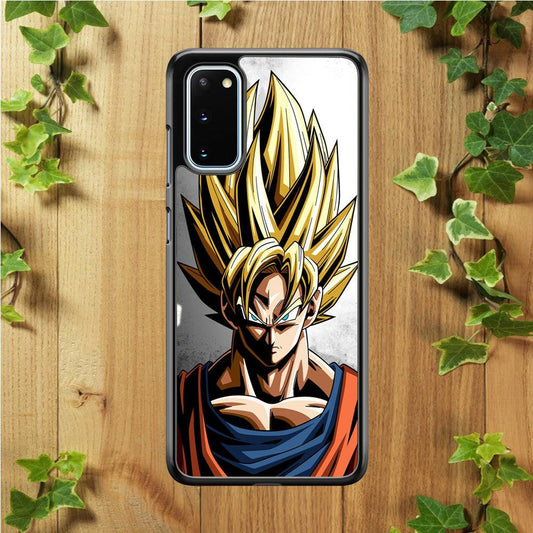 Dragon Ball - Goku 014 Samsung Galaxy S20 Case-Rubber / White (2D Case)-Xtracase