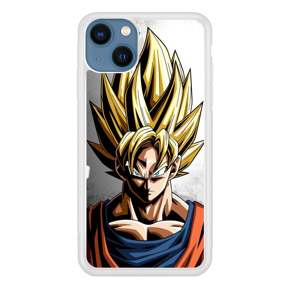 Dragon Ball - Goku 014 iPhone 13 Case-Rubber / White (2D Case)-Xtracase