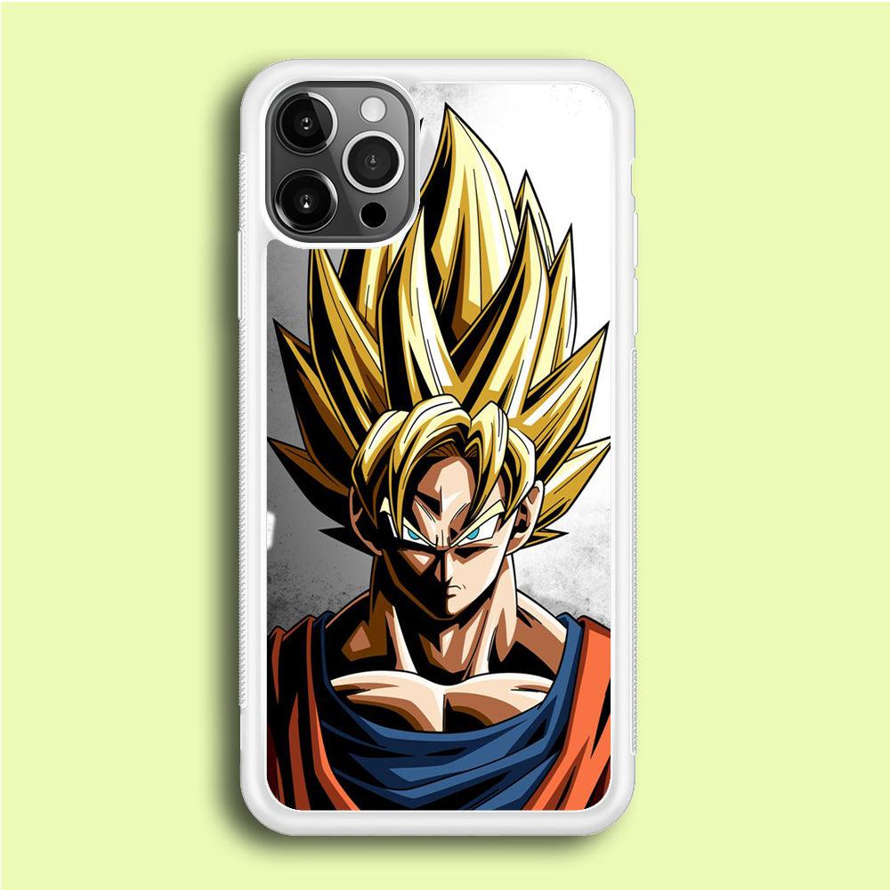 Dragon Ball - Goku 014 iPhone 12 Pro Case-Rubber / White (2D Case)-Xtracase