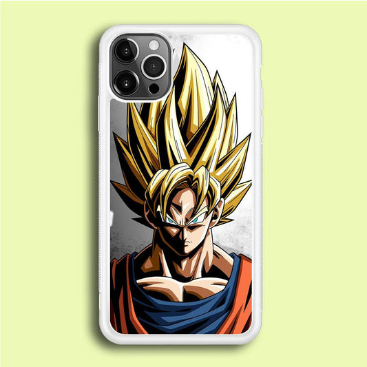 Dragon Ball - Goku 014 iPhone 12 Pro Case-Rubber / White (2D Case)-Xtracase