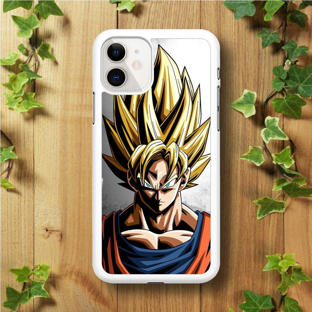 Dragon Ball - Goku 014 iPhone 11 Case-Rubber / White (2D Case)-Xtracase