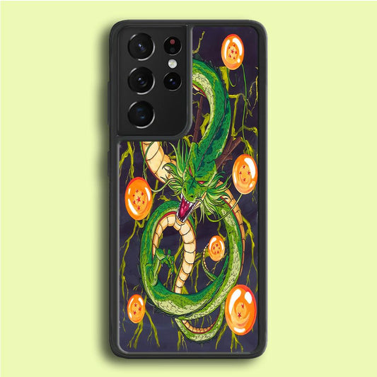 Dragon Ball 009 Samsung Galaxy S21 Ultra Case-Rubber / Black (2D Case)-Xtracase