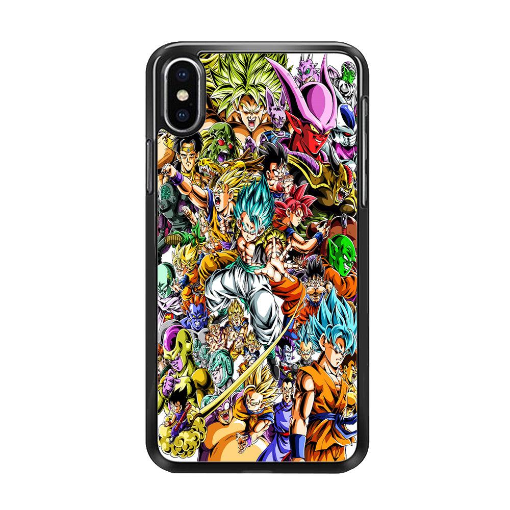 Dragon Ball Super Character iPhone X Case-Rubber / Black (2D Case)-Xtracase