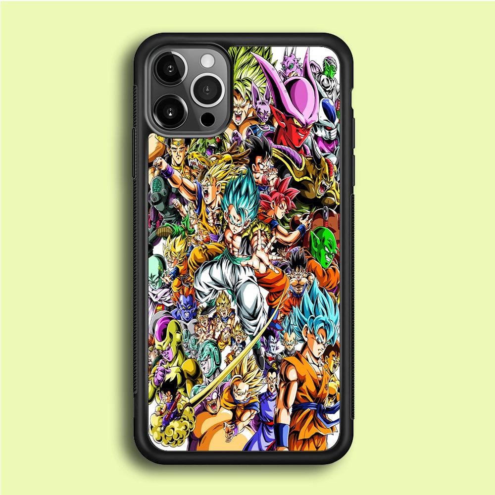 Dragon Ball Super Character iPhone 12 Pro Case-Rubber / Black (2D Case)-Xtracase