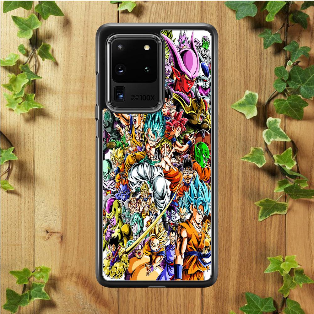 Dragon Ball Super Character Samsung Galaxy S20 Ultra Case-Rubber / Black (2D Case)-Xtracase