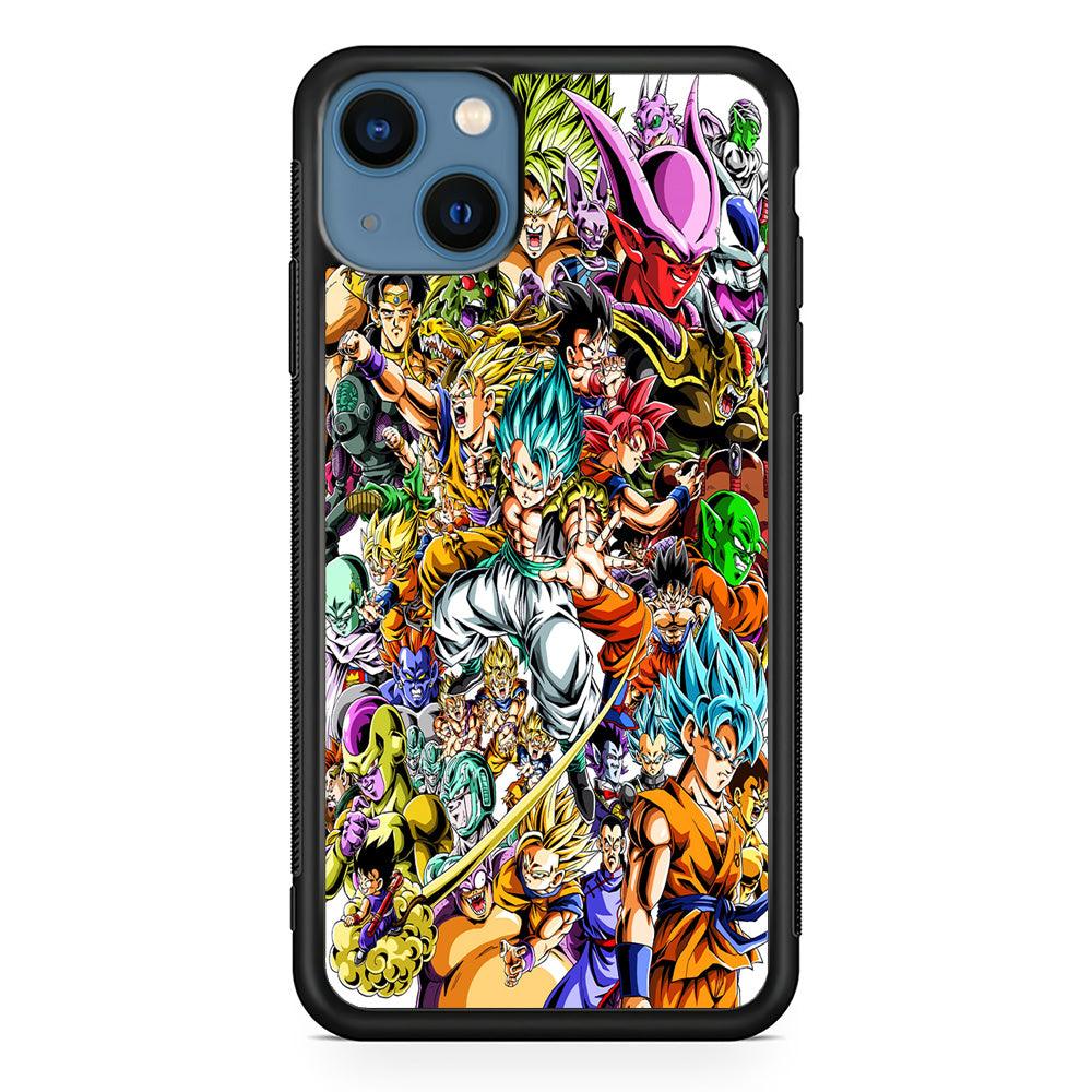 Dragon Ball Super Character iPhone 13 Mini Case-Rubber / Black (2D Case)-Xtracase