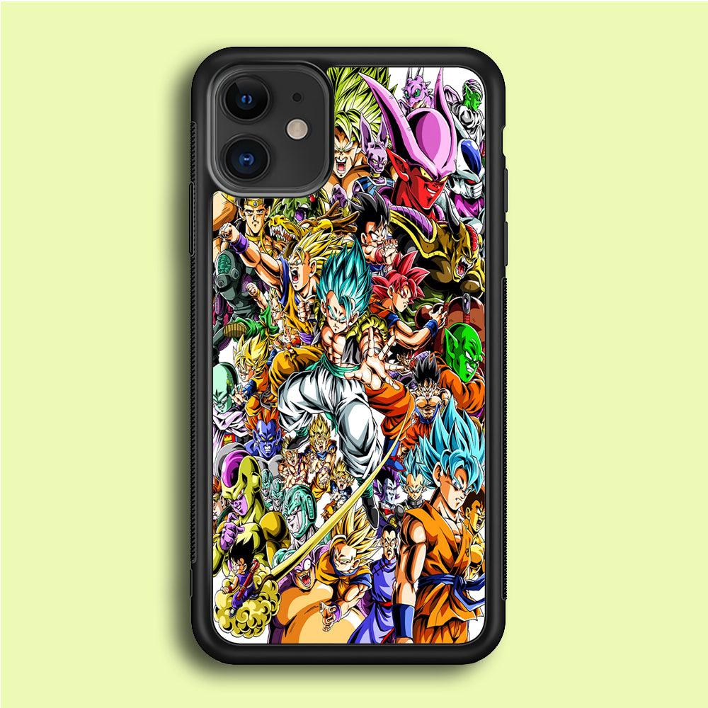 Dragon Ball Super Character iPhone 12 Case-Rubber / Black (2D Case)-Xtracase
