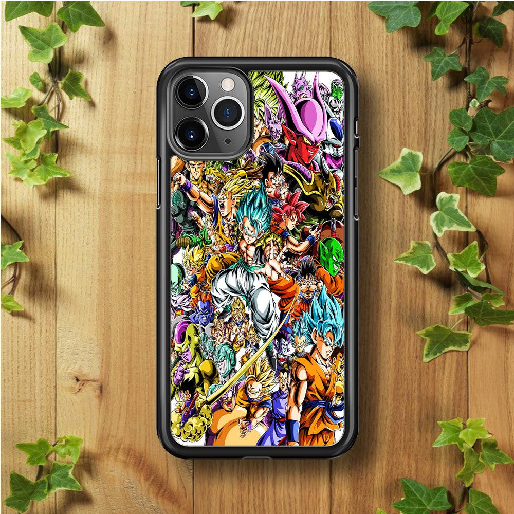 Dragon Ball Super Character iPhone 11 Pro Max Case-Rubber / Black (2D Case)-Xtracase
