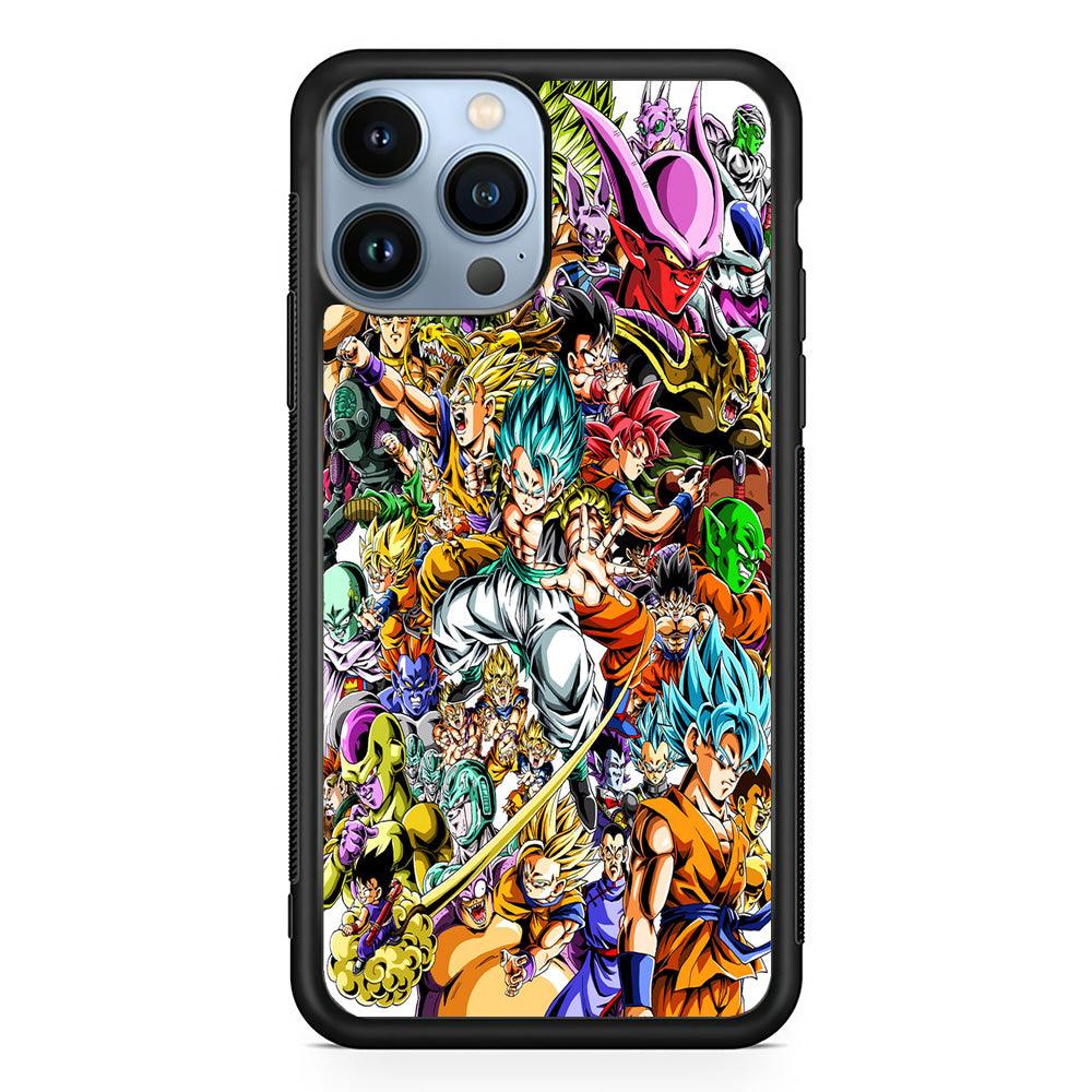 Dragon Ball Super Character iPhone 13 Pro Max Case-Rubber / Black (2D Case)-Xtracase