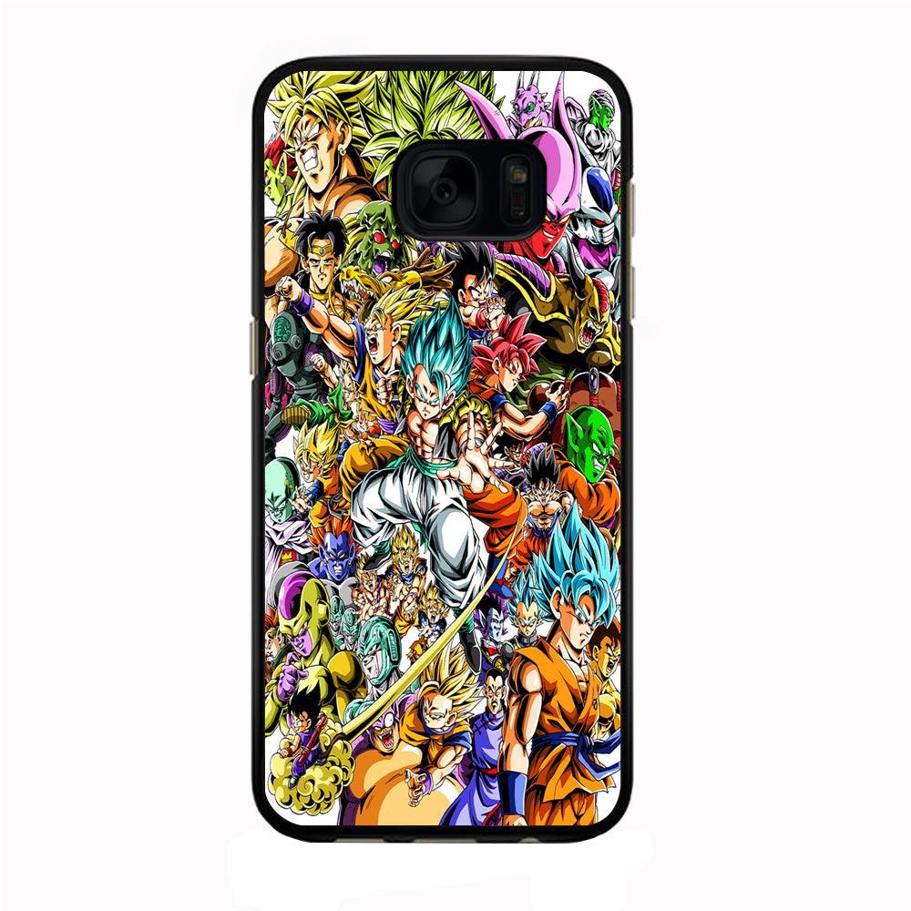Dragon Ball Super Character Samsung Galaxy S7 Edge Case-Rubber / Black (2D Case)-Xtracase