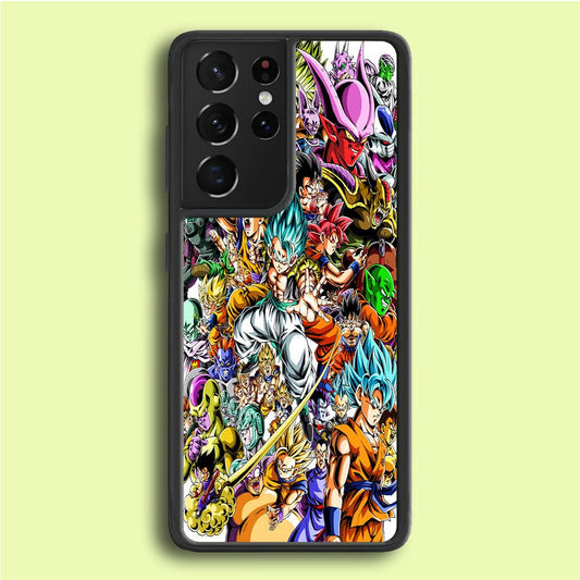 Dragon Ball Super Character amsung Galaxy S21 Ultra Case-Rubber / Black (2D Case)-Xtracase