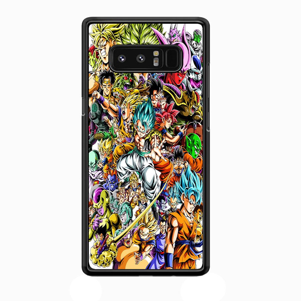 Dragon Ball Super Character Samsung Galaxy Note 8 Case-Rubber / Black (2D Case)-Xtracase