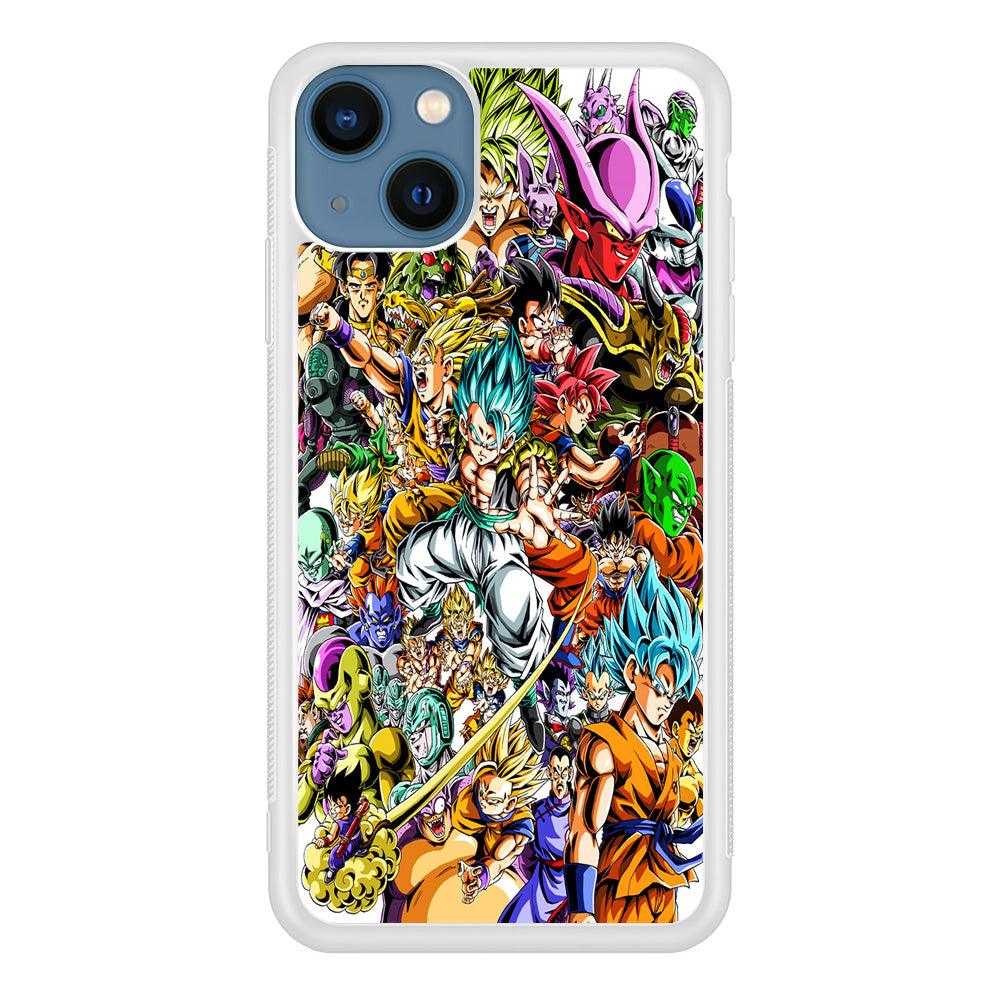 Dragon Ball Super Character iPhone 13 Mini Case-Rubber / White (2D Case)-Xtracase