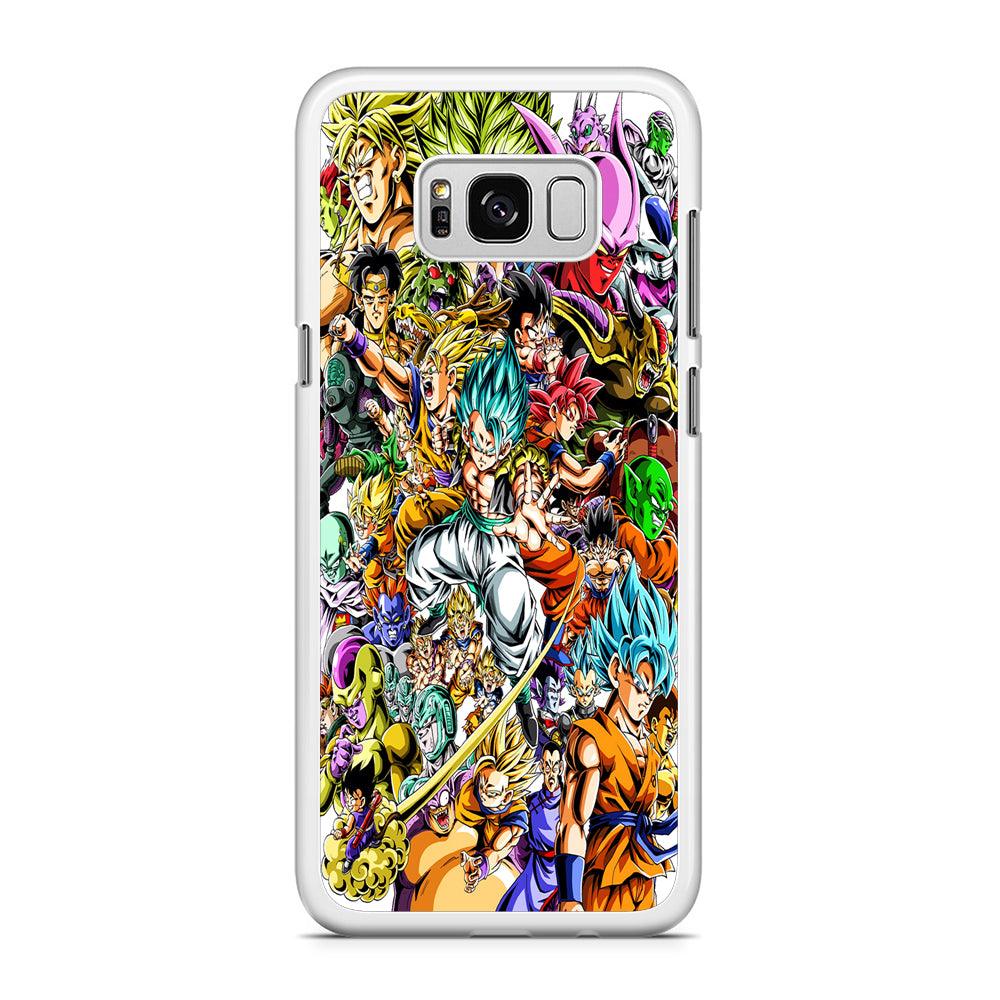 Dragon Ball Super Character Samsung Galaxy S8 Case-Rubber / White (2D Case)-Xtracase