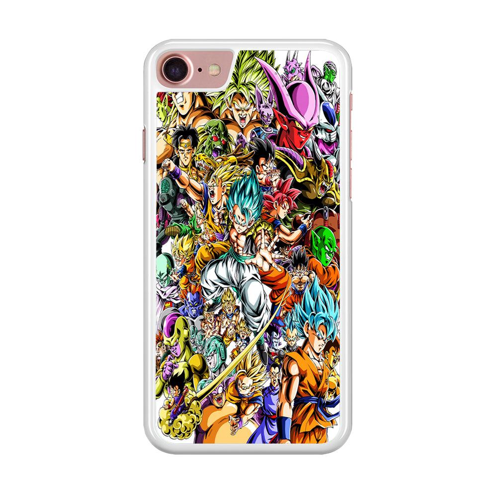 Dragon Ball Super Character iPhone SE 2020 Case-Rubber / White (2D Case)-Xtracase