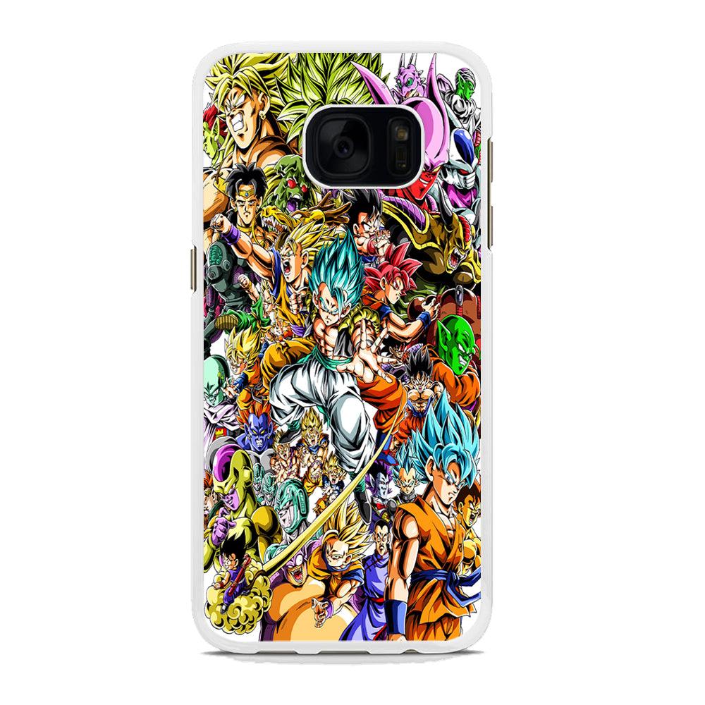 Dragon Ball Super Character Samsung Galaxy S7 Edge Case-Rubber / White (2D Case)-Xtracase