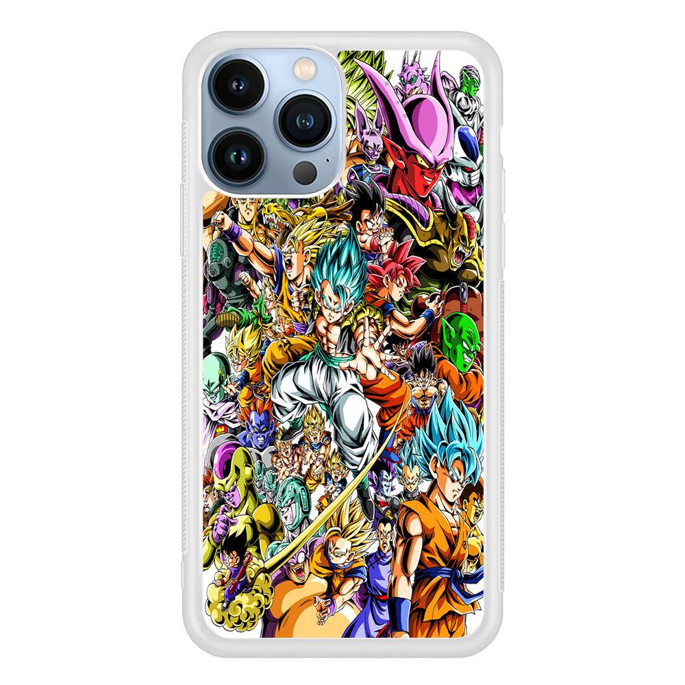 Dragon Ball Super Character iPhone 13 Pro Case-Rubber / White (2D Case)-Xtracase